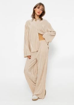 Plissee Hose - Beige -Sassyclassy sassyclassy plissee hose beige S3212H6740 1