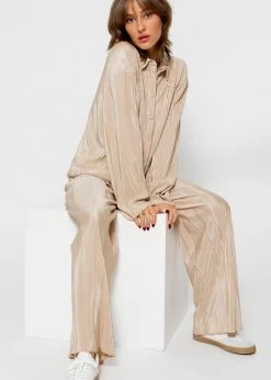 Plissee Hose - Beige -Sassyclassy sassyclassy plissee hose beige S3212H6740 5