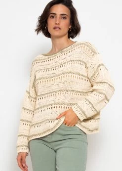 Pullover Mit Ajour Muster - Beige-khaki 11 Pullover Mit Ajour Muster - Beige-khaki -Sassyclassy sassyclassy pullover mit ajour muster beige khaki S4203P6980 3