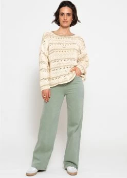 Pullover Mit Ajour Muster - Beige-khaki 12 Pullover Mit Ajour Muster - Beige-khaki -Sassyclassy sassyclassy pullover mit ajour muster beige khaki S4203P6980 5