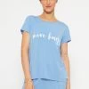 Pyjama Shirt Mit Print - Hellblau 1 Pyjama Shirt Mit Print - Hellblau -Sassyclassy sassyclassy pyjamashirt mit print hellblau S3209NI6478 4