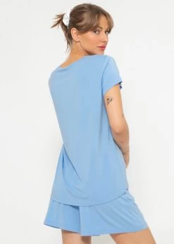 Pyjama Shirt Mit Print - Hellblau -Sassyclassy sassyclassy pyjamashirt mit print hellblau S3209NI6478 6