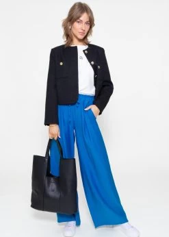 Sassyclassy -Sassyclassy sassyclassy schimmernde lassige viskose hose royalblau S3205B5922 3