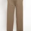 Schlupfhose Mit Weißem Bund - Taupe 2 Schlupfhose Mit Weißem Bund - Taupe -Sassyclassy sassyclassy schlupfhose mit weissem bund taupe S4203H6973 4