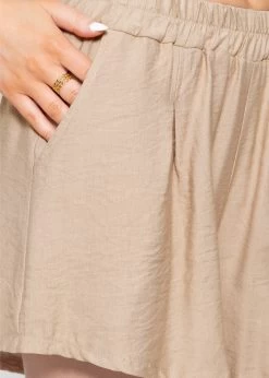 Viskose Shorts - Beige -Sassyclassy sassyclassy shorts taupe S4203S6879 1