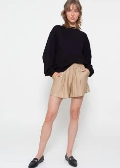 Viskose Shorts - Beige -Sassyclassy sassyclassy shorts taupe S4203S6879 2