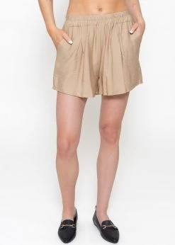 Viskose Shorts - Beige -Sassyclassy sassyclassy shorts taupe S4203S6879 5