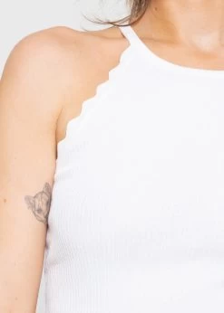 Strick Top Mit Bogenkante, Offwhite -Sassyclassy sassyclassy strick top mit bogenkante offwhite S3201B5354 1