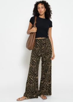 Viskose Schlupfhose Mit Zebra Print - Schwarz-braun 15 Viskose Schlupfhose Mit Zebra Print - Schwarz-braun -Sassyclassy sassyclassy viskose schlupfhose mit zebra print schwarz braun S4203H6972 5