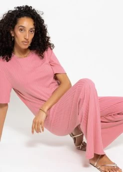 Weite, Gerippte Jerseyhose - Rosa 12 Weite, Gerippte Jerseyhose - Rosa -Sassyclassy sassyclassy weite gerippte jerseyhose rosa S4203H6995 1
