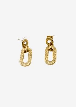 Ohrstecker Mit Gehämmertem Anhänger, Gold -Sassyclassy sassyclassy Ohrstecker mit gehammertem Anhanger gold S1211A10155LCqd3qYmdRWT