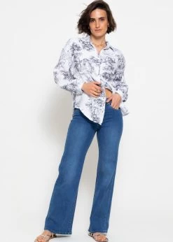 Oversize Musselin Bluse Mit Print - Dunkelblau 11 Oversize Musselin Bluse Mit Print - Dunkelblau -Sassyclassy ssassyclassy oversize musselin bluse mit print dunkelblau S4203E6883