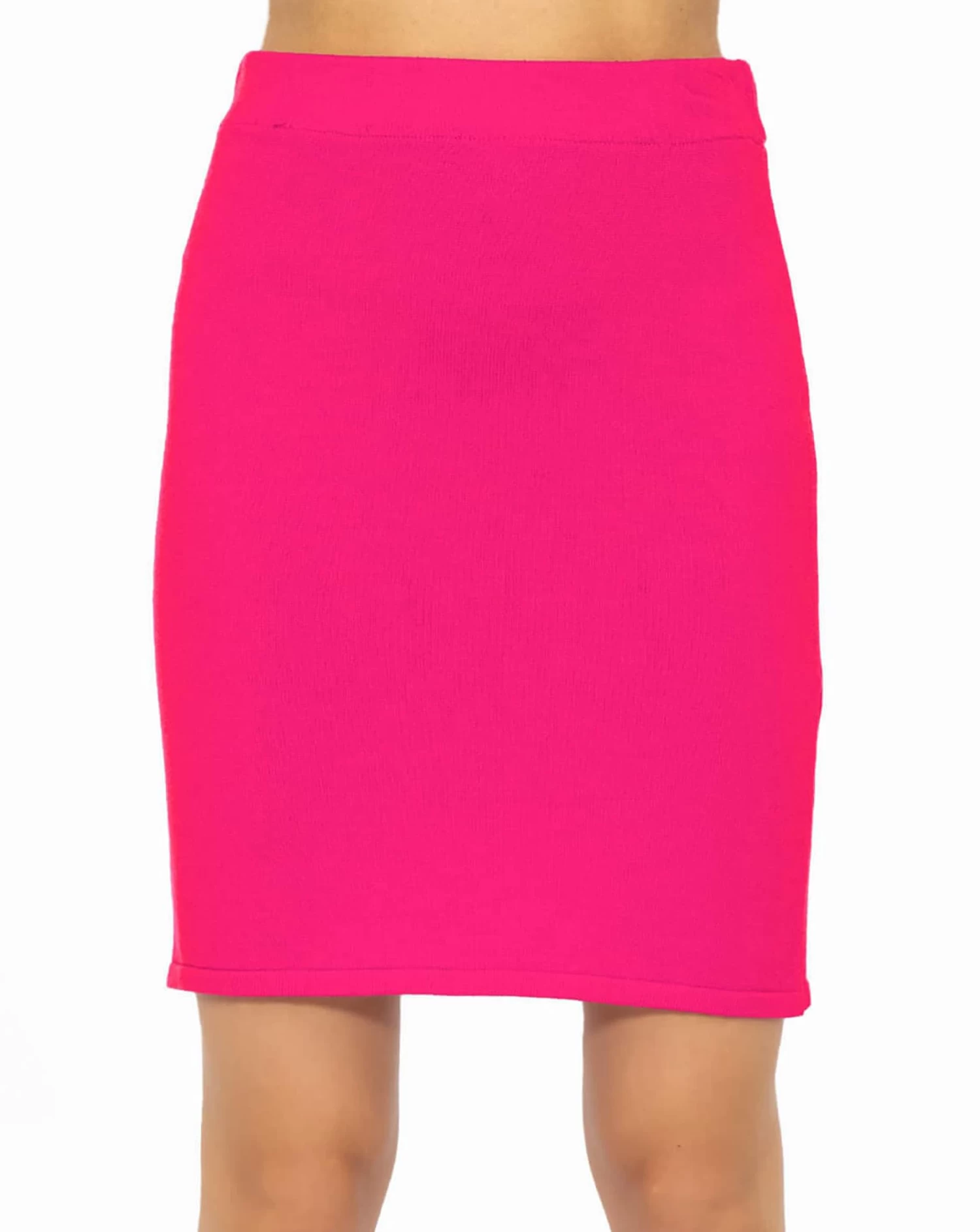 Kurzer Strickrock - Pink 3 Kurzer Strickrock - Pink